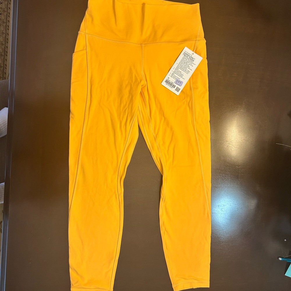 High-Waist Yellow Women’s Leggings